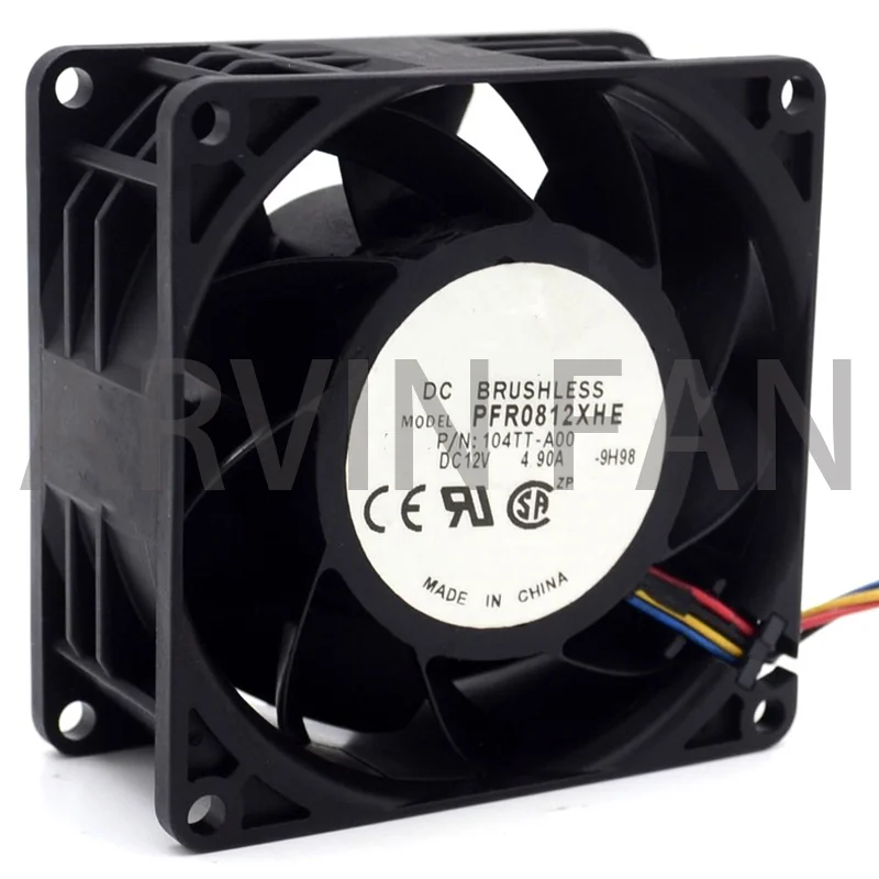 Ventilador de refrigeração com impulsionador, ventilador violento, 8038, 12V, 80mm, 4.9A, PFR0812XHE, 13000, 80x80x38mm