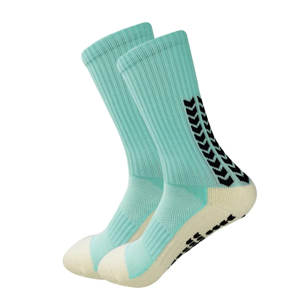 

1 Pair of Men's Professional Soccer Socks - Anti-Slip Silica Gel Sweat Absorbing Athletic Sport Socks Super Bowl Football Socks