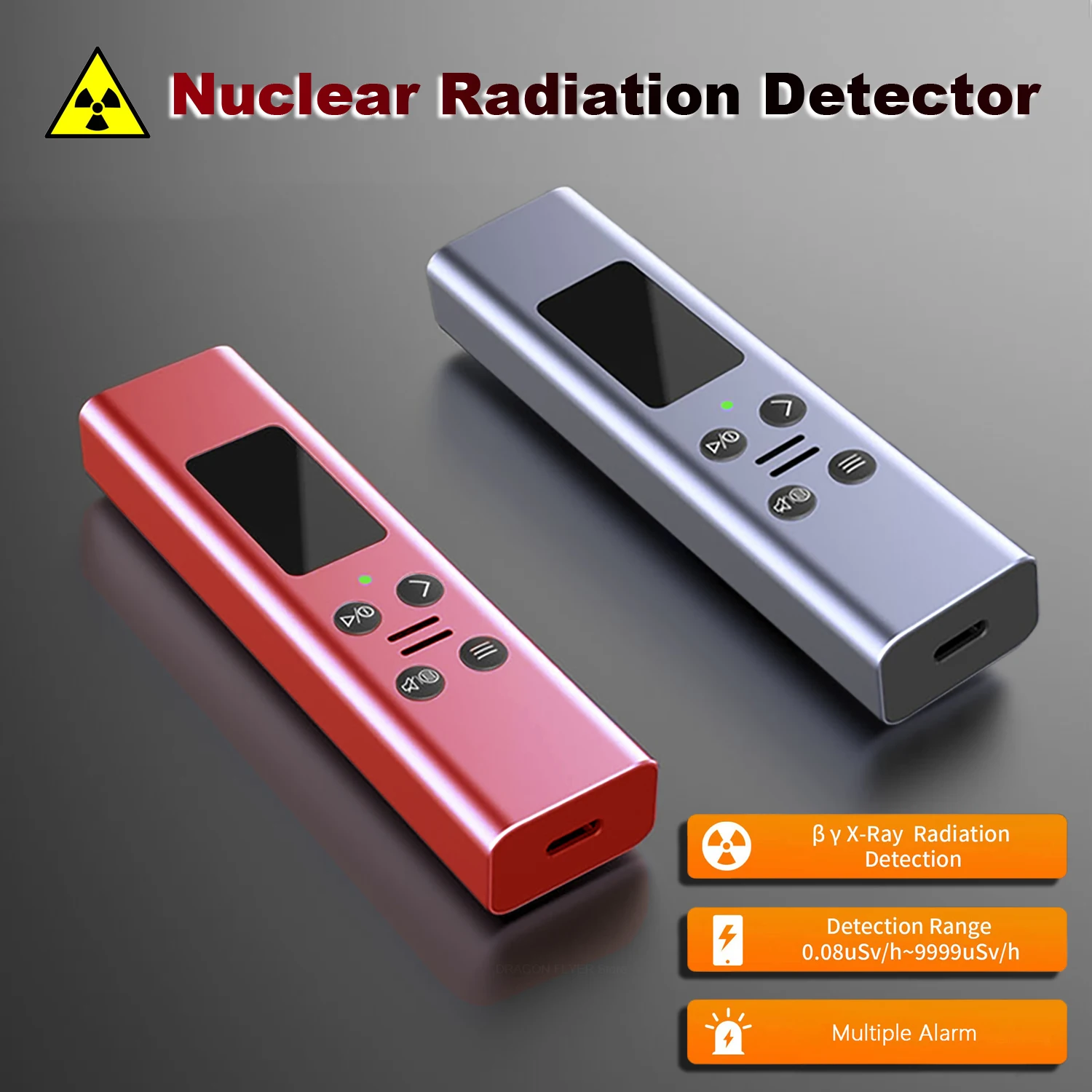 

Geiger Counter Nuclear Radiation Detector Personal Dosimeter X-ray γ-ray β-ray Radioactivity Tester Marble Detector