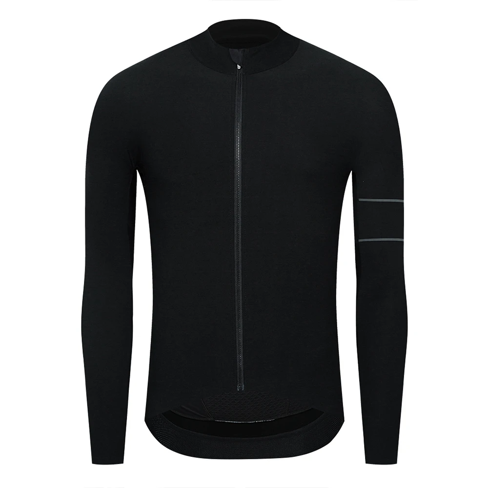 YKYWBIKE Radtrikot 10-20 ° C Herbst Langarm Rennrad Kleidung Thermo Fleece Wärme MTB Fahrrad Jersey – Detail 9