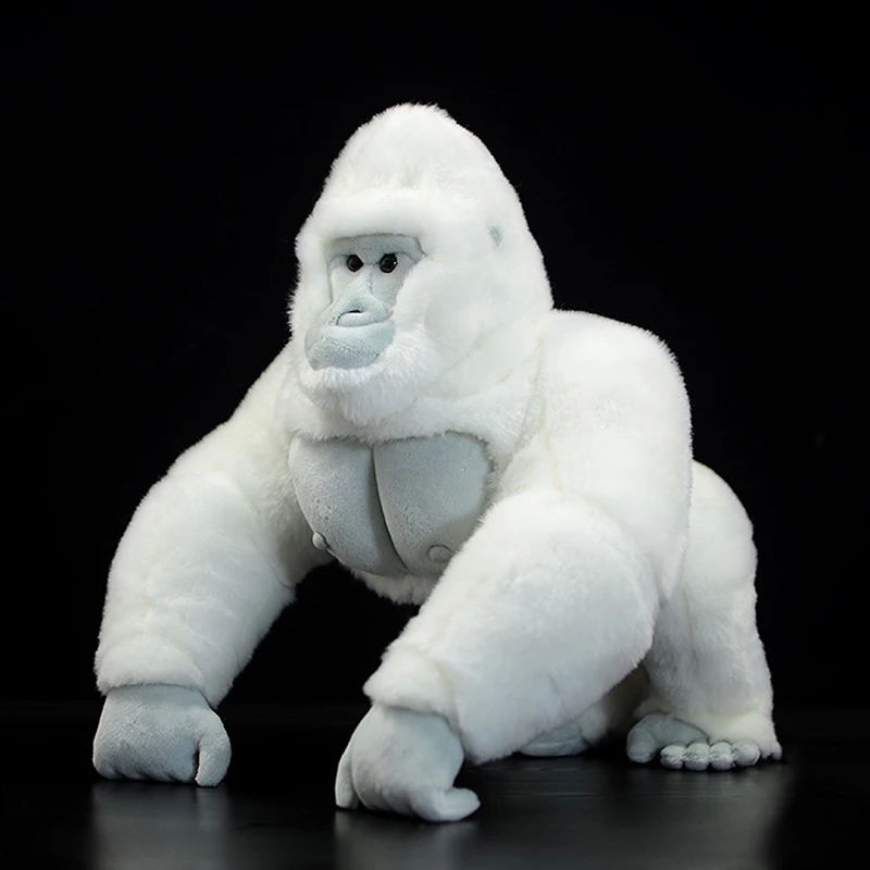 

Cute Simulation ​Albino Gorilla Lifelike Stuffed Plush Toys Soft Animals Orangutan Dolls Model Gorilla Real Life Kids Adult Gift