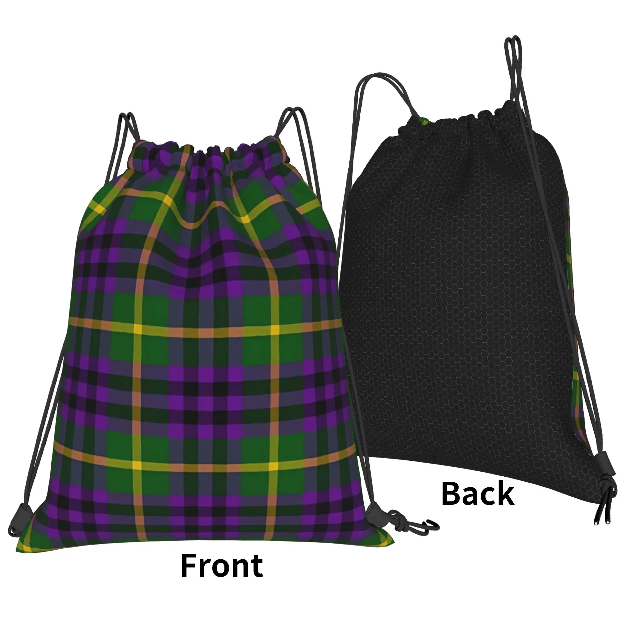 Scots Style Austin Tartan Portable Sports Riding Gym Drawstring Storage Sporty Backpacks