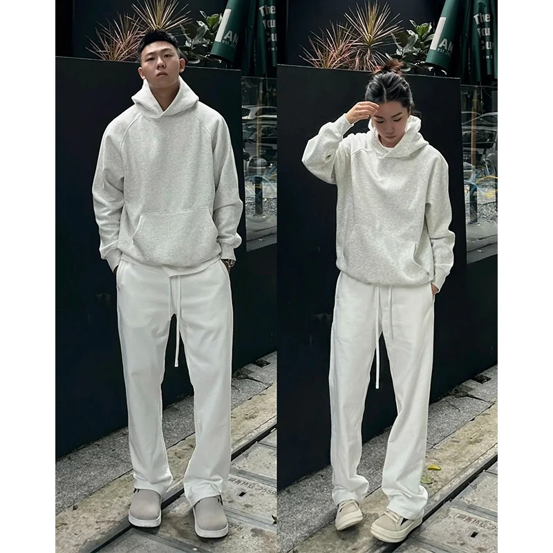 

Heavyweight Hoodie Men's Spring Autumn American Retro Floral ey Cleanfit Couple Outerwear Loose Fit Casual Regular Sve