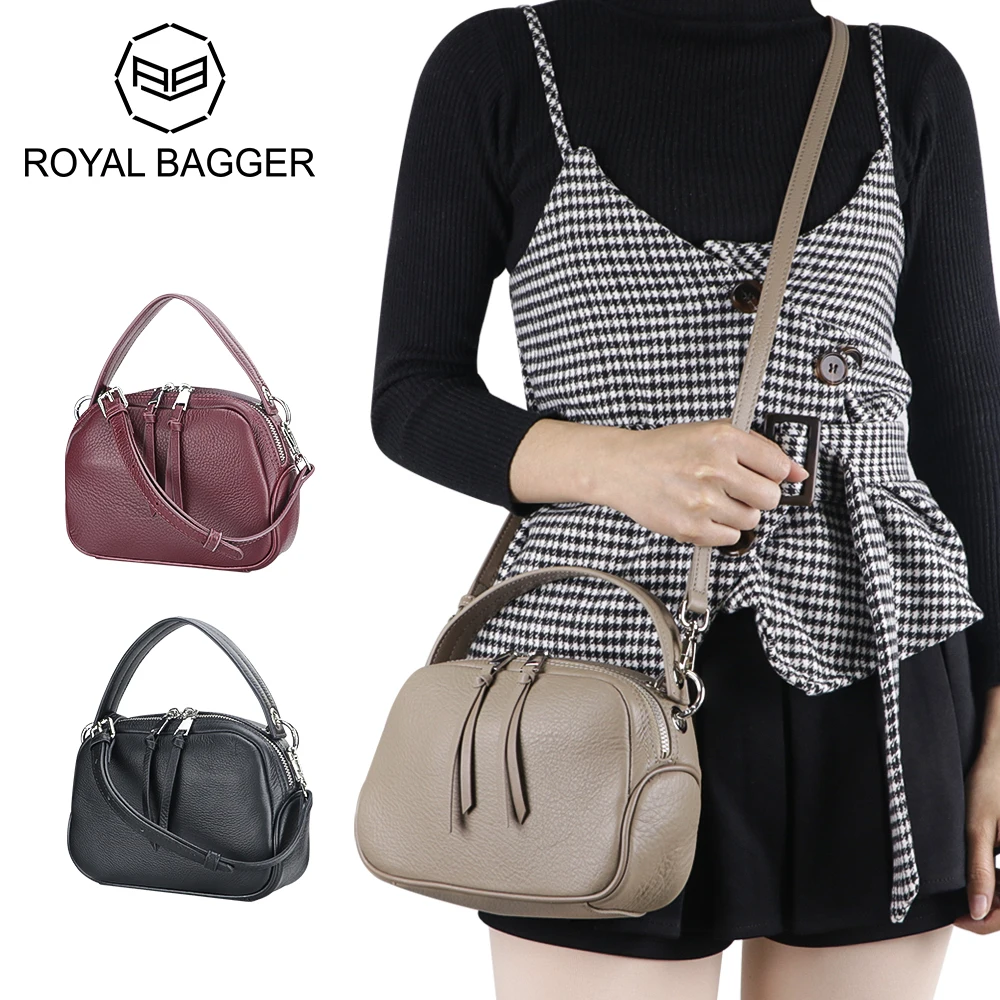 Borse Royal Bagger con manico superiore da donna, borsa a tracolla in vera pelle, borsa a tracolla casual alla moda 3088