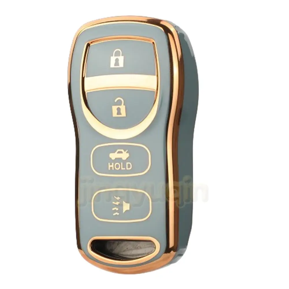 

Jingyuqin Soft TPU Car Key Case Cover For Nissan Tiida Sentra X-trail T30 Altima Frontier Armada Maxima Infiniti QX56 JA60 FX35