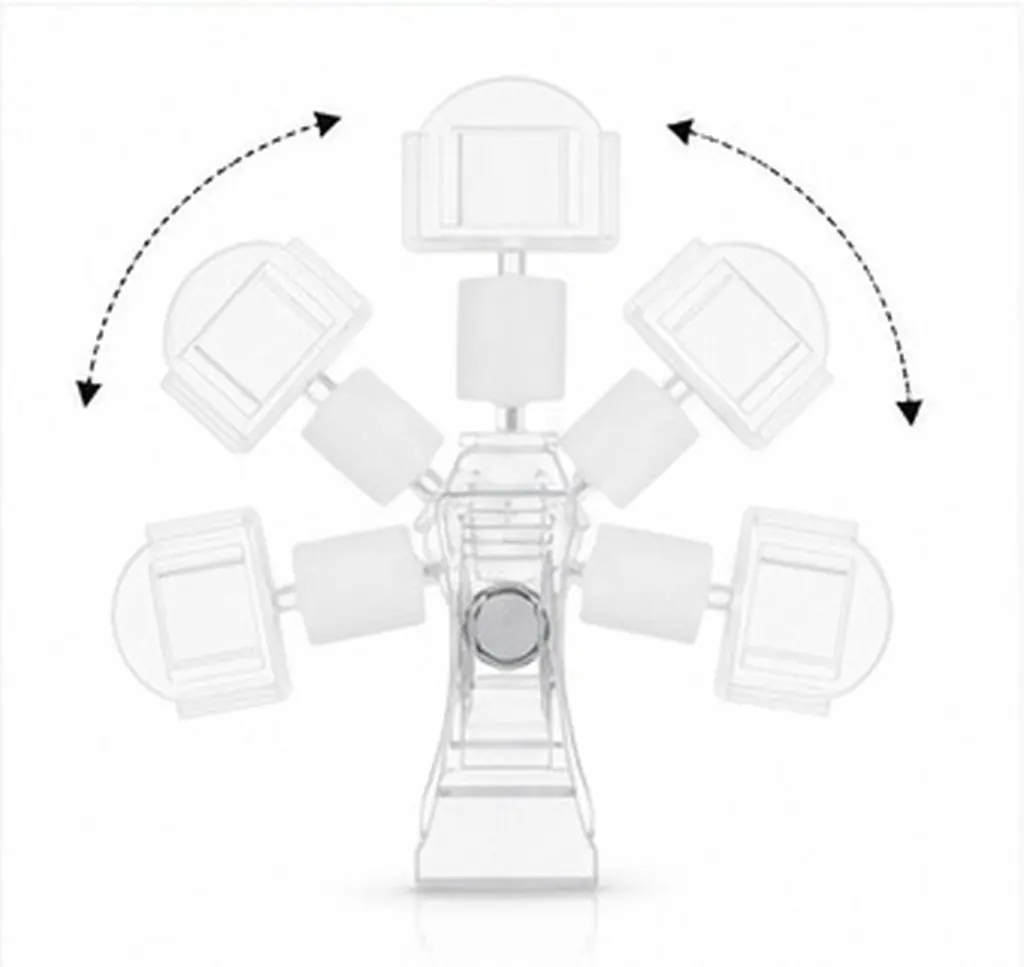 10Pcs Acrylic Label Holder Clip 360 Degree Adjustable Double Clip for Price Sign Display Supermarket Advertising