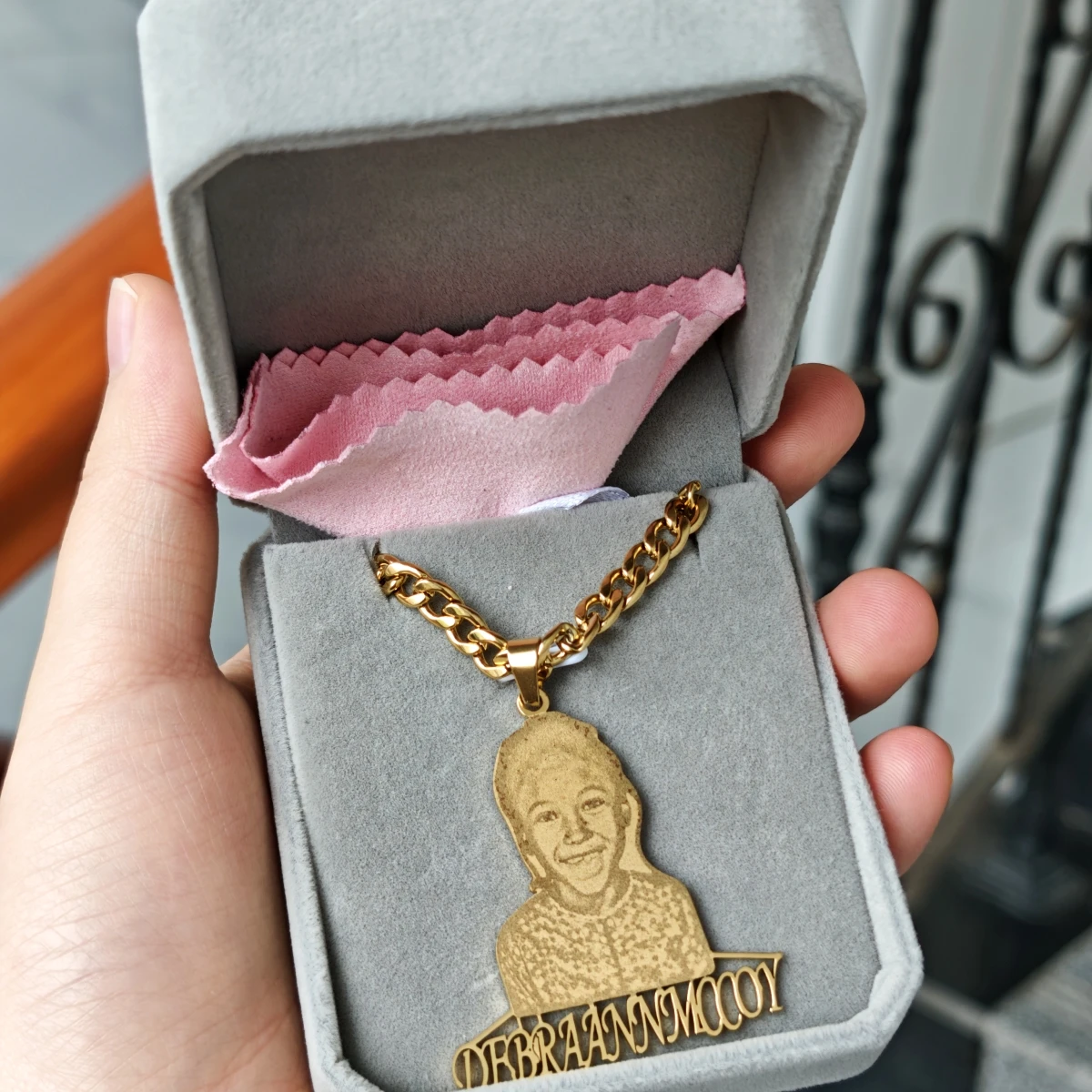 Custom Stainless Steel Jewelry Custom Photo Necklace Hip-hop Photo Pendant  Cuban Chain Necklace Commemorative Day  Jewelry