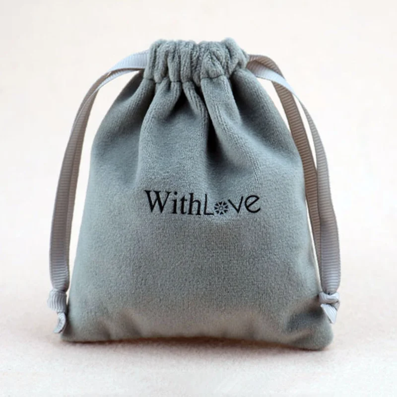 50pcs Velvet Drawstring Bag Personalized Logo Jewelry Package Bags Wedding Gift Bag DIY Small Travel Key USB Dice Dust Pouch