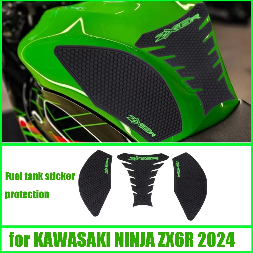 

New for KAWASAKI NINJA ZX6R Fuel Tank Pad ZX-6R Knee Grip Decals ZX 6R 2024 Oil Anti-slip Sticker