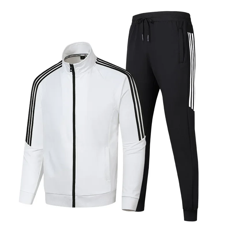 Autumn Men's Casual Sports Suit Trendy Three-Piece Sweatshirt 2-Piece Set Fitness Running Outfit For Seasonal Change