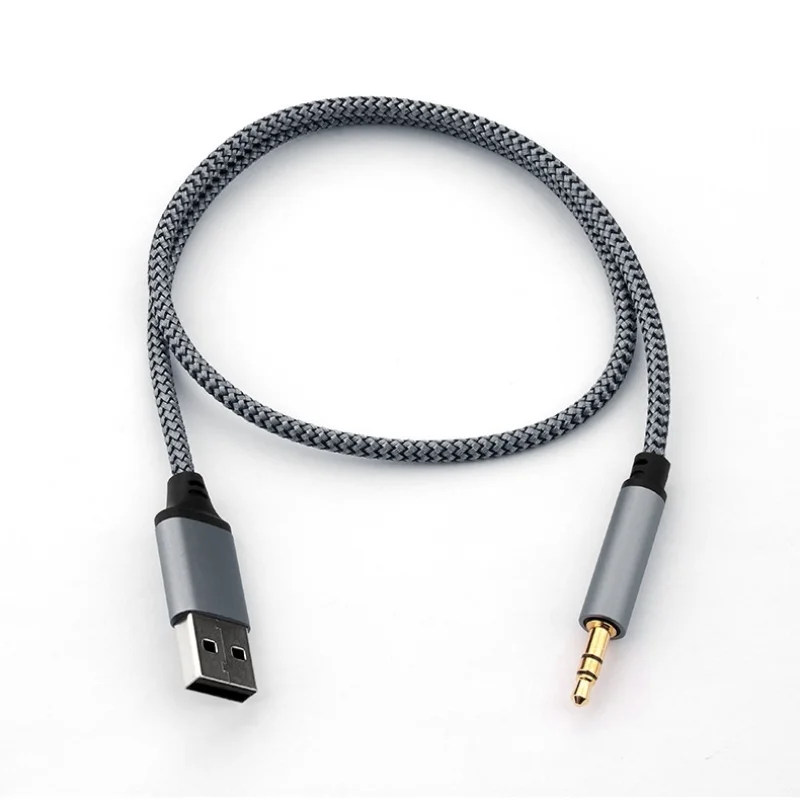 USB to 3.5mm Male Audio Cable USB A to 3 5 Jack AUX Adapter Wire Headphone Speaker Desktop PC TV Car Stereo Auxiliary Audio Line