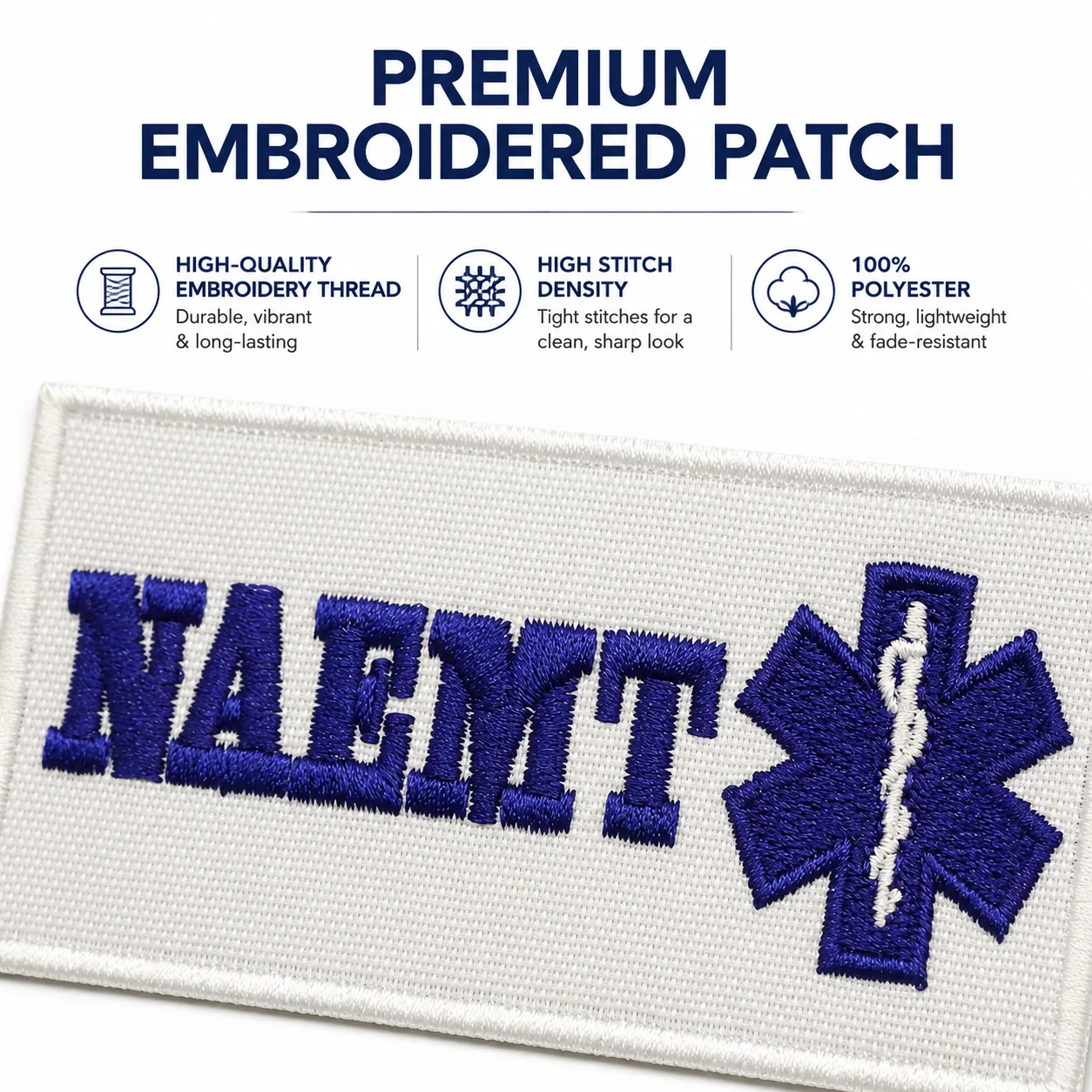 NAEMT Embroidered Patch Medical Rescue Morale Badge Hook and Loop for Clothes Backpacks Hats & Everything
