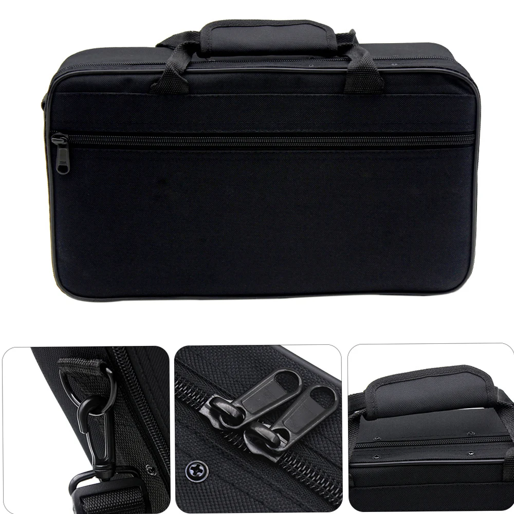 Bb Clarinet Case Gig Bag Backpack Box  Water-resistant 600D Foam Cotton Padding with Adjustable Single Shoulder Strap