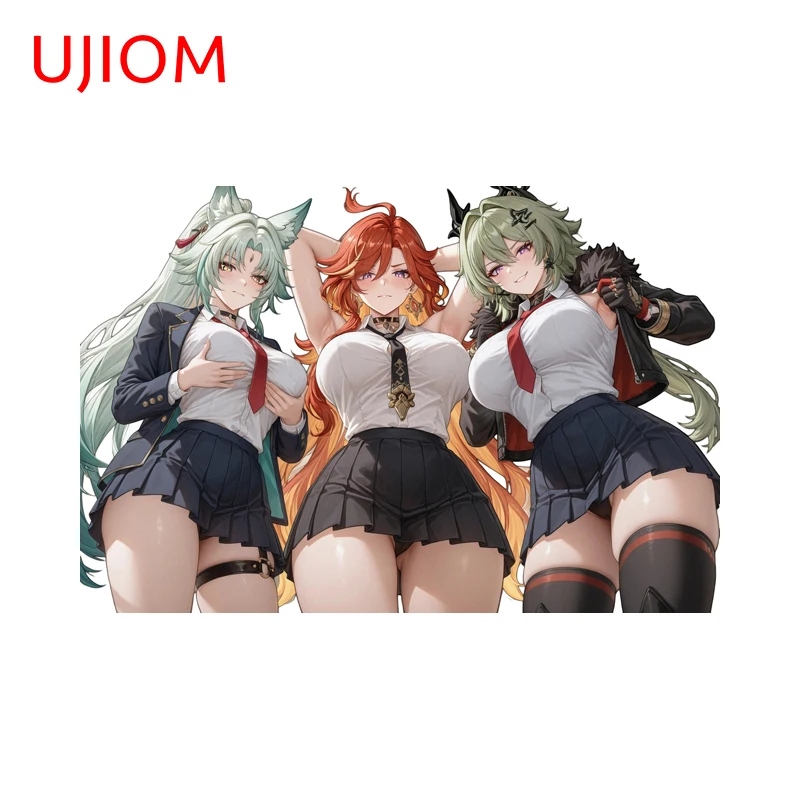 UJIOM Sexy Domineering Anime Girlfriend Wall Stickers Beautiful Girls Laptop Decal Practical Waterproof Bathroom Decoration