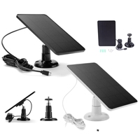 10W Solar Panel Charger For Home Security Camera CCTV Monitor Outdoor Waterproof Solar Cells Powered Charger with Charging Cable