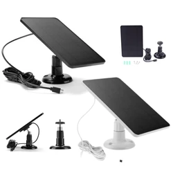 10W Solar Panel Charger For Home Security Camera CCTV Monitor Outdoor Waterproof Solar Cells Powered Charger with Charging Cable