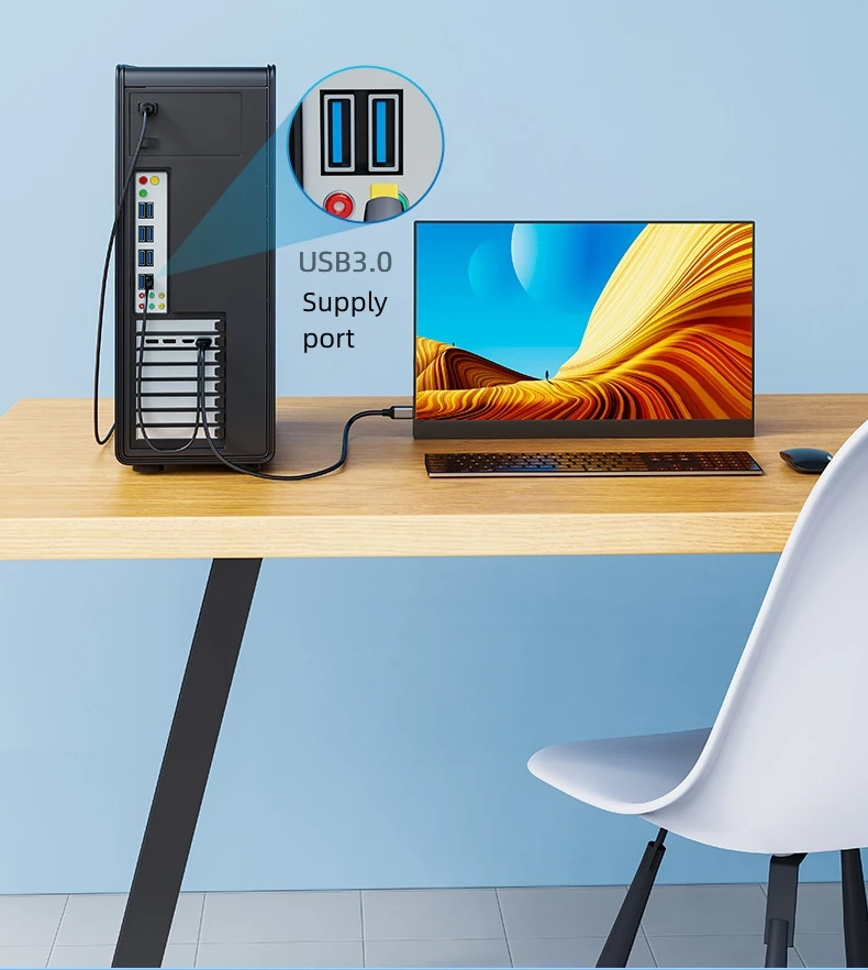 HDMI-Stecker auf USB-Typ-C-Buchse, 4K@60Hz, HDMI-auf-USB-C-Adapter für Laptop, HDMI-Ausgang, Verbindung Typ C3.1, Eingang des Monitor – Detail 9