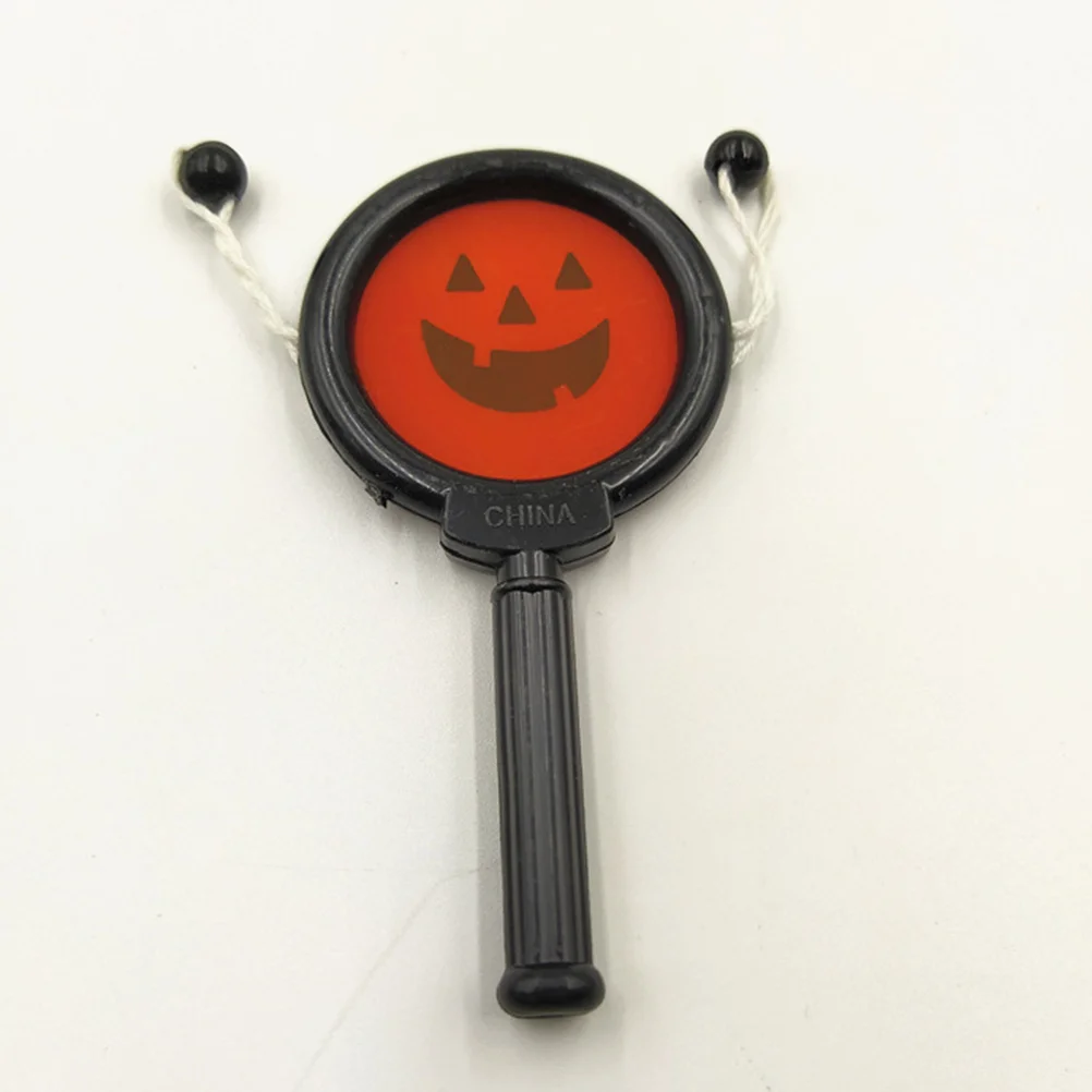 10 stuks Pompoen Ontwerp Halloween Rammelaar Drum Baby Baby Muziekinstrumenten Educatief Schudden Drum Lichtgewicht Draagbaar Helder