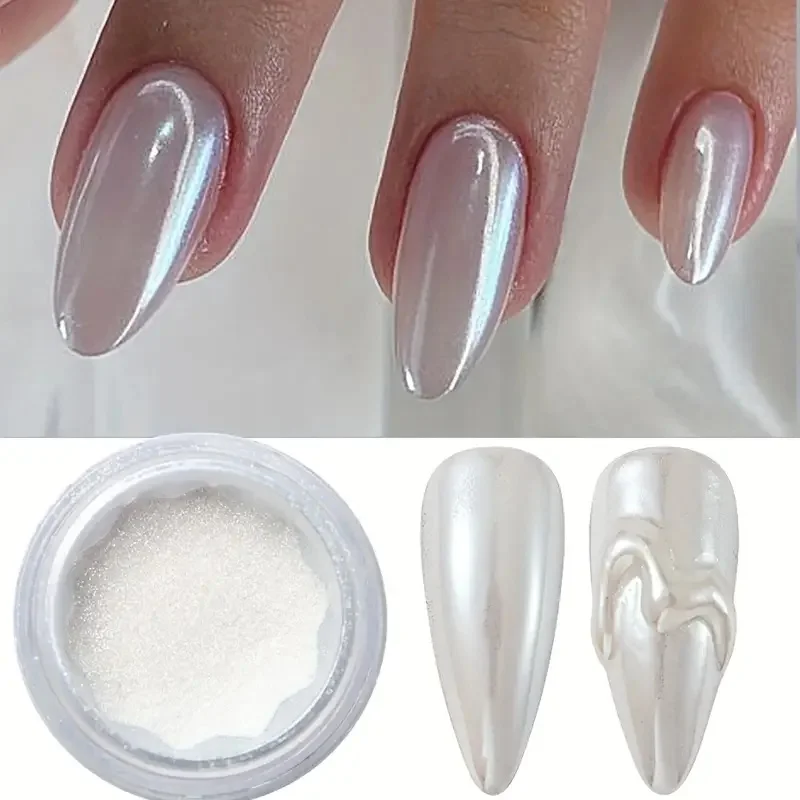 3-teiliges Nagelglitzerpulver-Set, holografischer Gold-Silber-Chrom-Staub mit Aurora-Spiegeleffekt, DIY-Nagelkunst-Dekoration