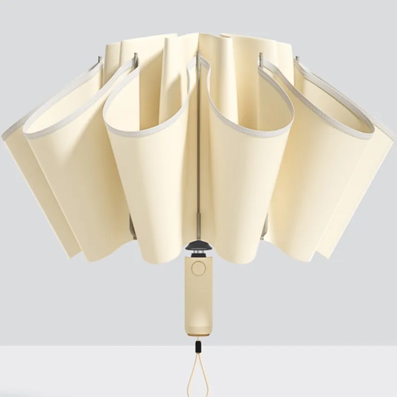 

Vinyl Automatic Umbrella Women's plus-Sized Thickened Reinforced Folding UV-Proof Men's Parasol