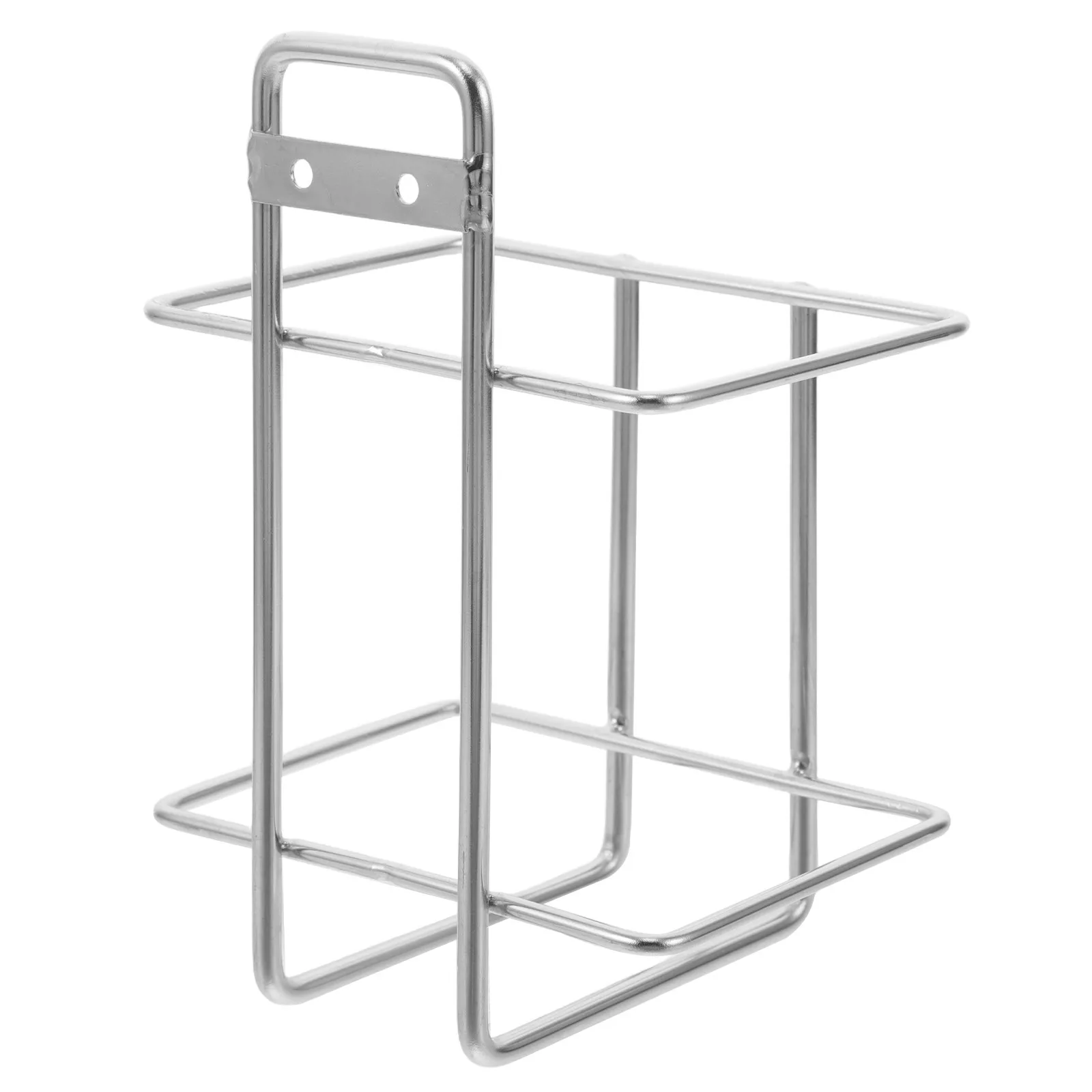 Sharps Container Holder Stainless Steel Wall Mount Bracket No Drill Hanging Storage Rack for Medical Waste