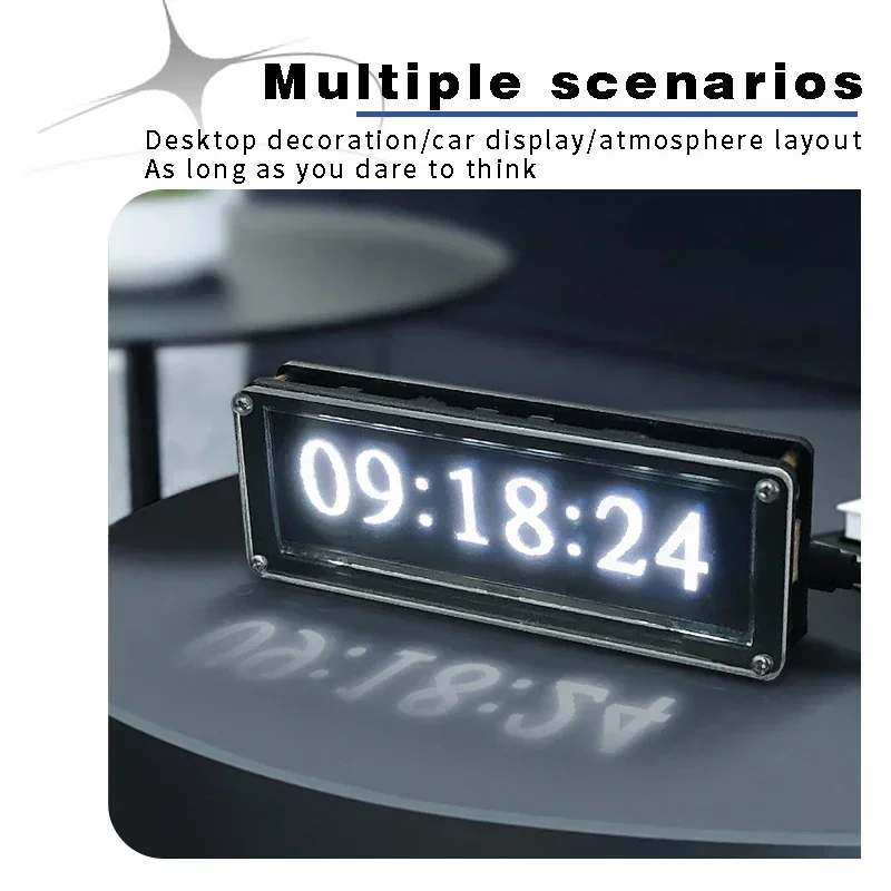 OLED Spectrum Display Voice Controlled Music Spectrum Bluetooth WIFI Connection VuWiFi Prediction Clock Desktop Decoration Gift