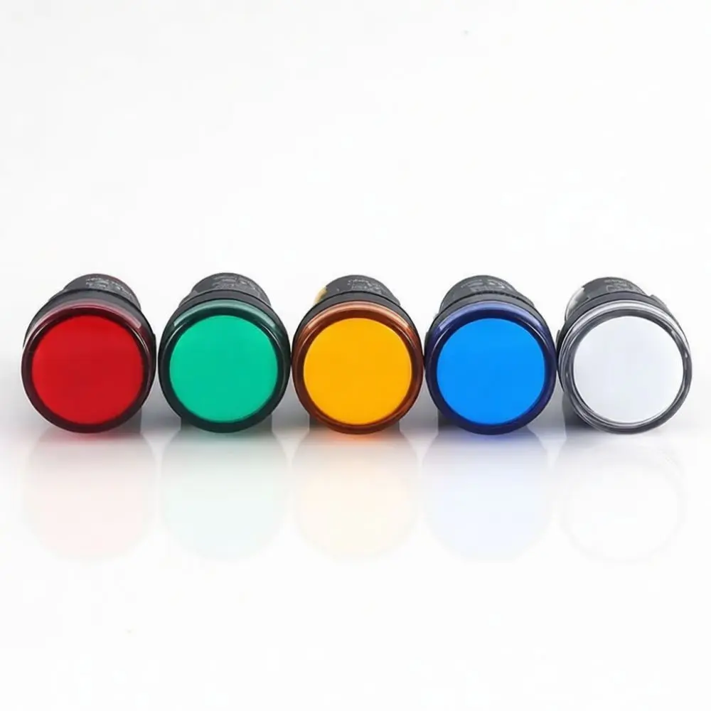 High Quality AD16 22mm LED Power Indicator Light Industrial Signal Device For Electrical Machinery Dashboard 12V 24V 220V 380V
