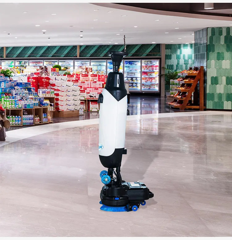 Factory Wholesale 430 Floor Washing Machine Mini Hand Push Walk Behind Floor Scrubber with Li-ion Battery