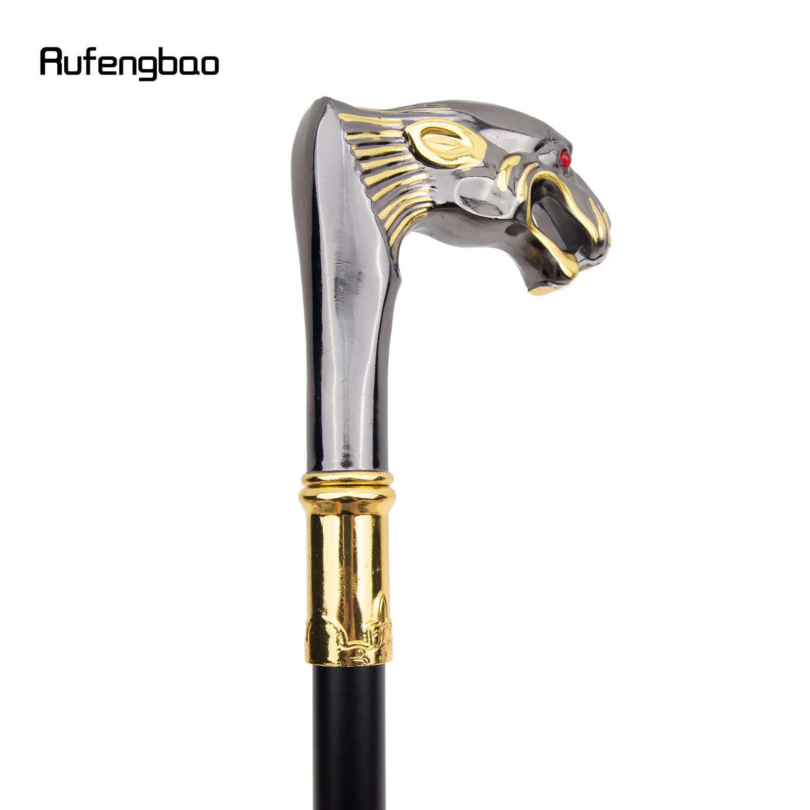 Golden Black Leopard Red Eye Decorative Stick  Decorative Cane For Halloween For Cosplay And Parties, For Cosplay & Party