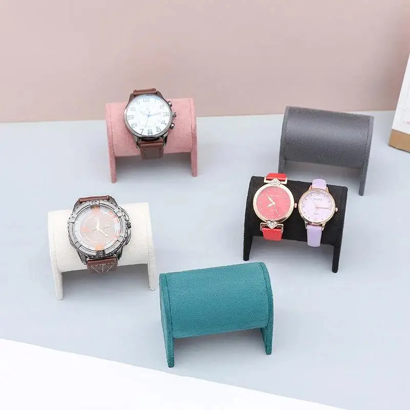 Small Pillow Jewelry Storage Bracelet Watch Display Stand Counter Necklace Flannel Display Props Leather Headband Sponge