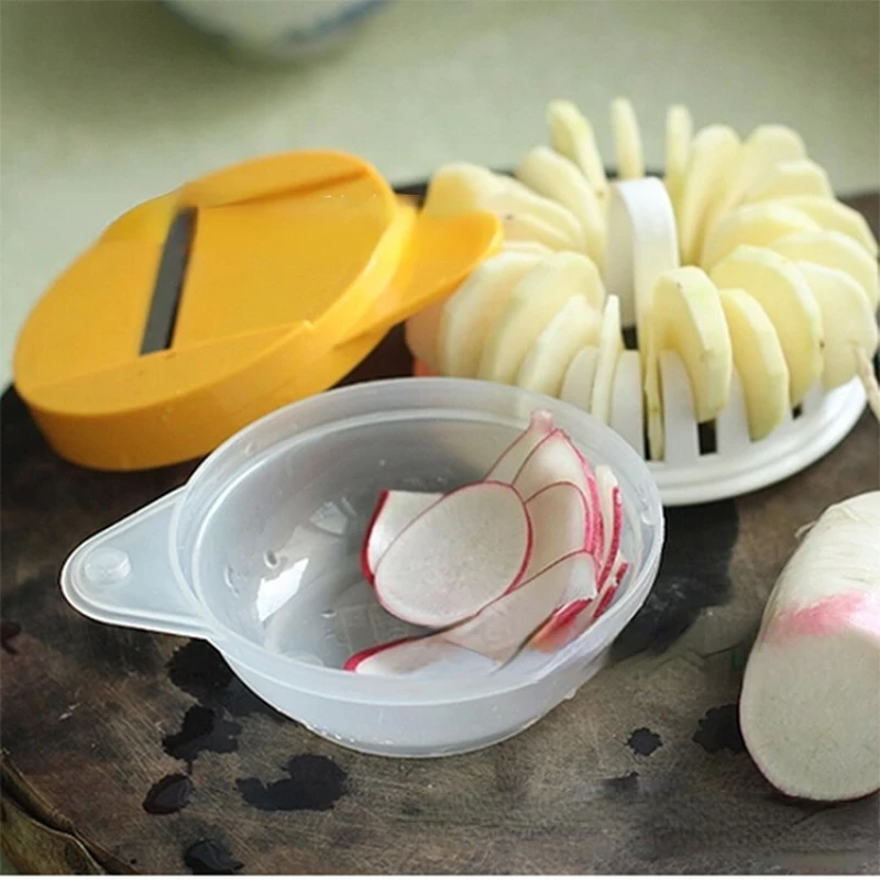 

Low Calories Microwave Oven Potato Chips Maker Apple Fruit Crisp Chip Slicer Baking Tray Kitchen Tool