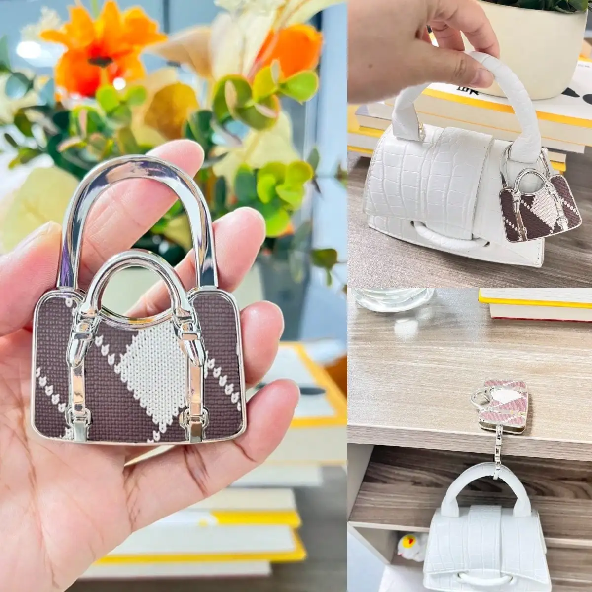 

Metal Briefcase Table Side Storage Artifact Handbag Hanging Bag Hook Bag Hook Hanger