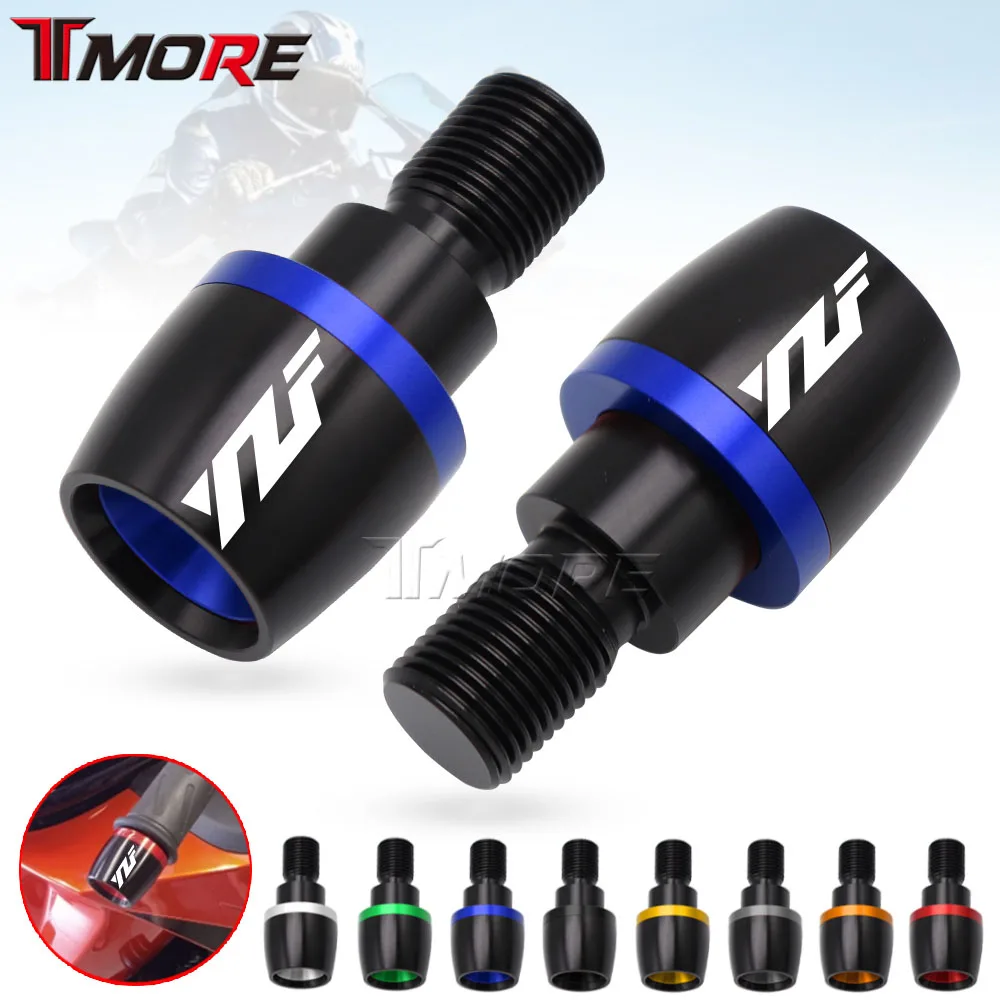 For Yamaha YZF R3 YZF R25 YZF R6 YZF R1 R125 R250 R6s Motorcycle Accessories CNC Aluminum Handlebar Grip Ends Plug Slider Cover