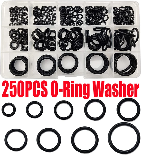 250pcs Rubber O Ring Set Gaskets Seal Nitrile Rubber Bands High Pressure O Rings Repair Kit Sealing Elastic Band Washer Set AliExpress