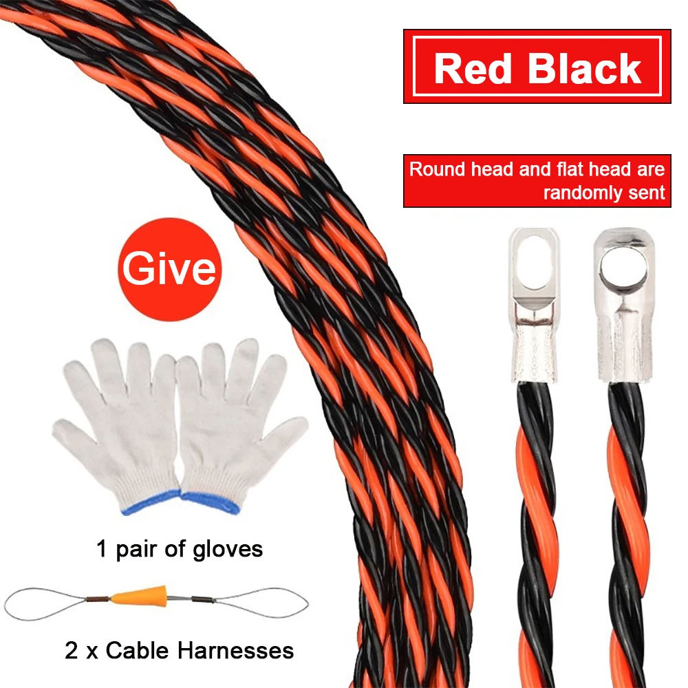 

Electrical Wire Threader 10/15/20/25/30/50M Electrician Threading Device Wire Cable Running Puller Lead Construction Tools