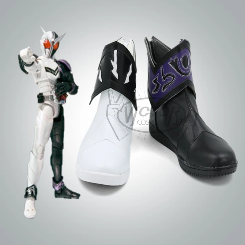 

Masked Rider Kamen Rider W fang joker Shoes Customized Accessories Halloween Party Shoes