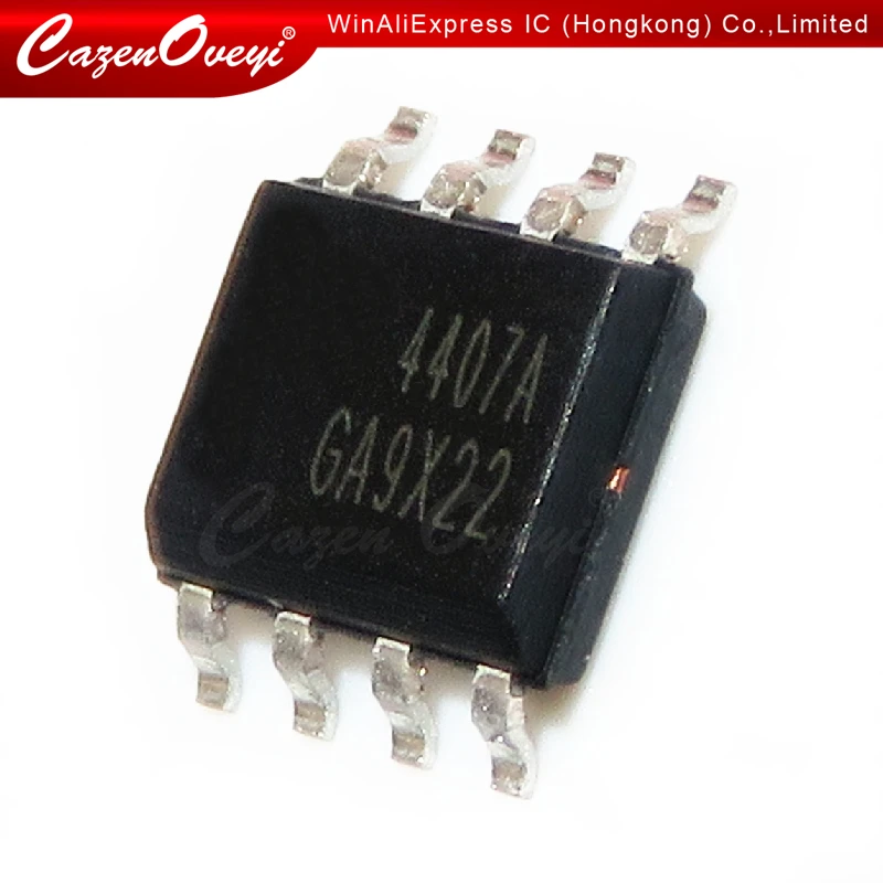 10 pçs/lote AO4407AL AO4407A AO4407 4407A 4407 SOP8 30V 12A P-Channel MOSFET Em Estoque