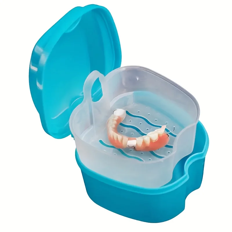 1 Individual Packaging of Oral Denture Care and Cleaning Box Cleaning of Dentures and Care with Hanging Storage Containers Clean