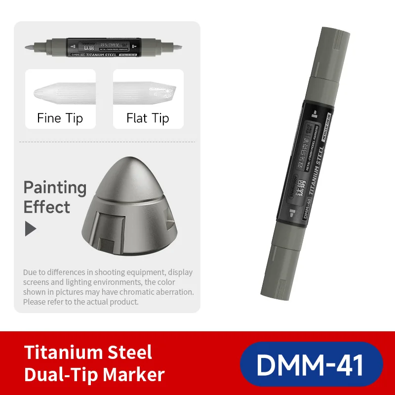 STEDI Watergebaseerde Metallic Finish Dubbelpuntige Marker Pen Harde Punt Fijne & Platte Punt voor Gundam Gunpla Mecha Model Schilderijgereedschap