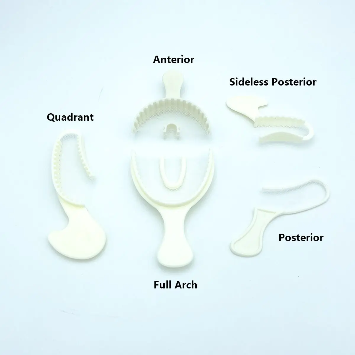 50 pieces disposable plastic dental mesh impression tray denture instrument  Feature: Smooth Edges, provide additional retention