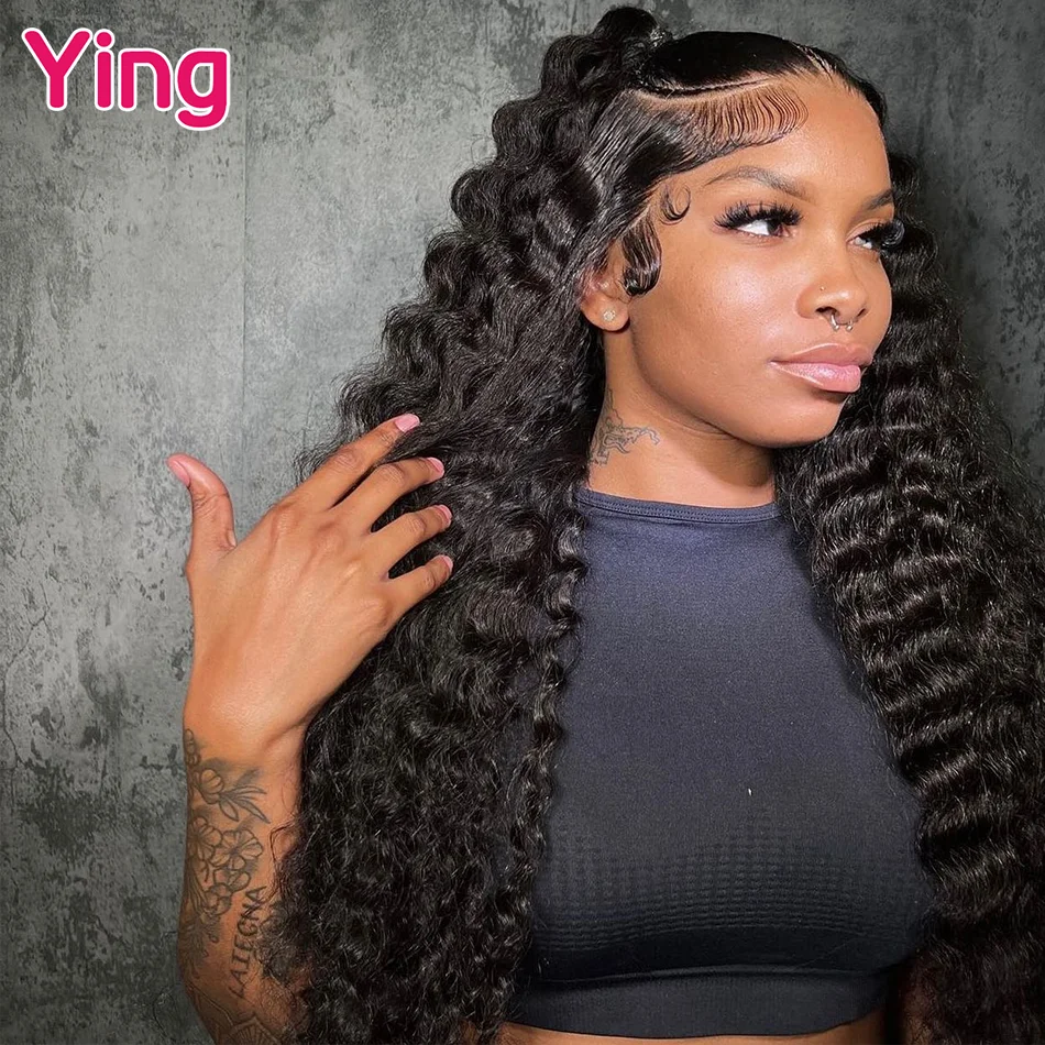 Honey Blonde Omber Dark Root Curly Lace Front Wigs Human Hair Deep Wave 13x4 13x6 Lace Frontal Human Hair Wigs For Black Women