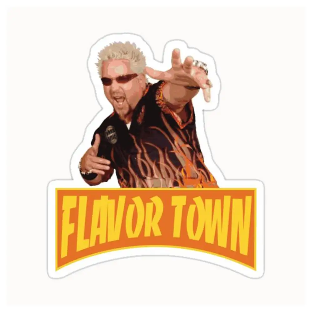 FLAVOR TOWN USA GUY FlERl Waterproof Stickers For Decorating Car Windows Motorcycles And Computers.