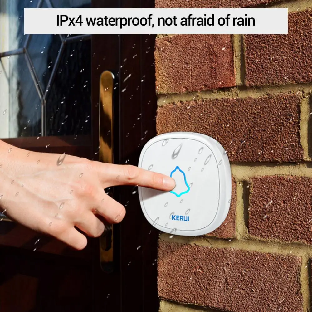 Waterproof Touch Doorbell Button Wireless SOS Emergency Button 433MHz Alarm Accessories For KERUI Doorbel Alarm System
