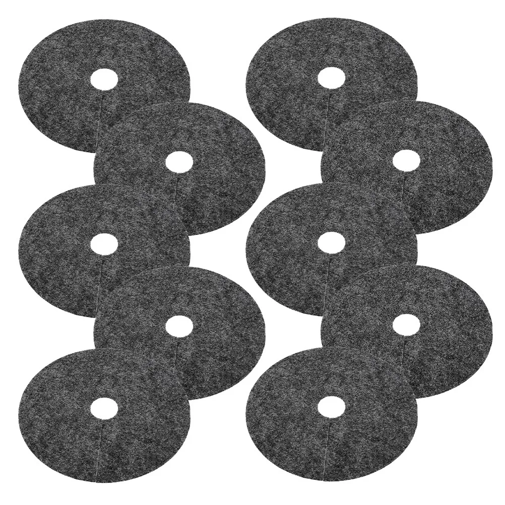 

10Pcs Non Woven Tree Mulch Ring Absorbent Breathable Landscape Fabric Root Protection Garden Balcony Mulch Mat Round 28Cm