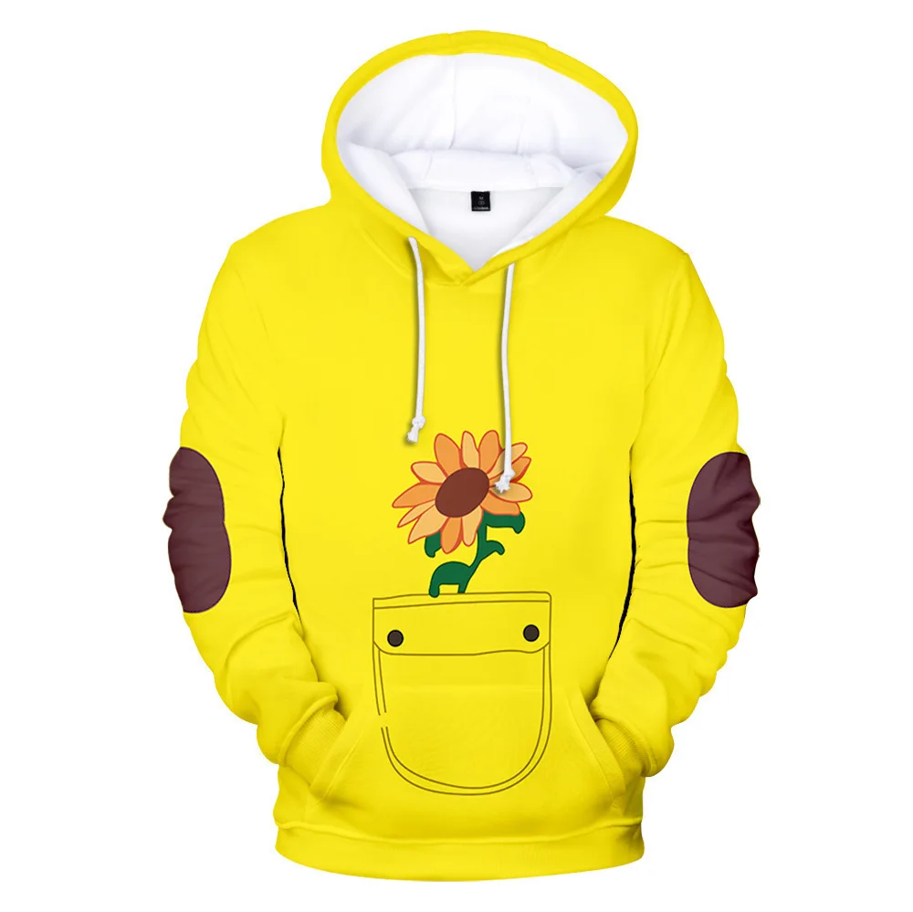 Fani gier Kostium Ohto Ai Cosplay Pinted Bluzy z długim rękawem Anime Pullover Drawstring Coat Ffor Dorosłych Kobiet Mężczyzn Codzienne stroje