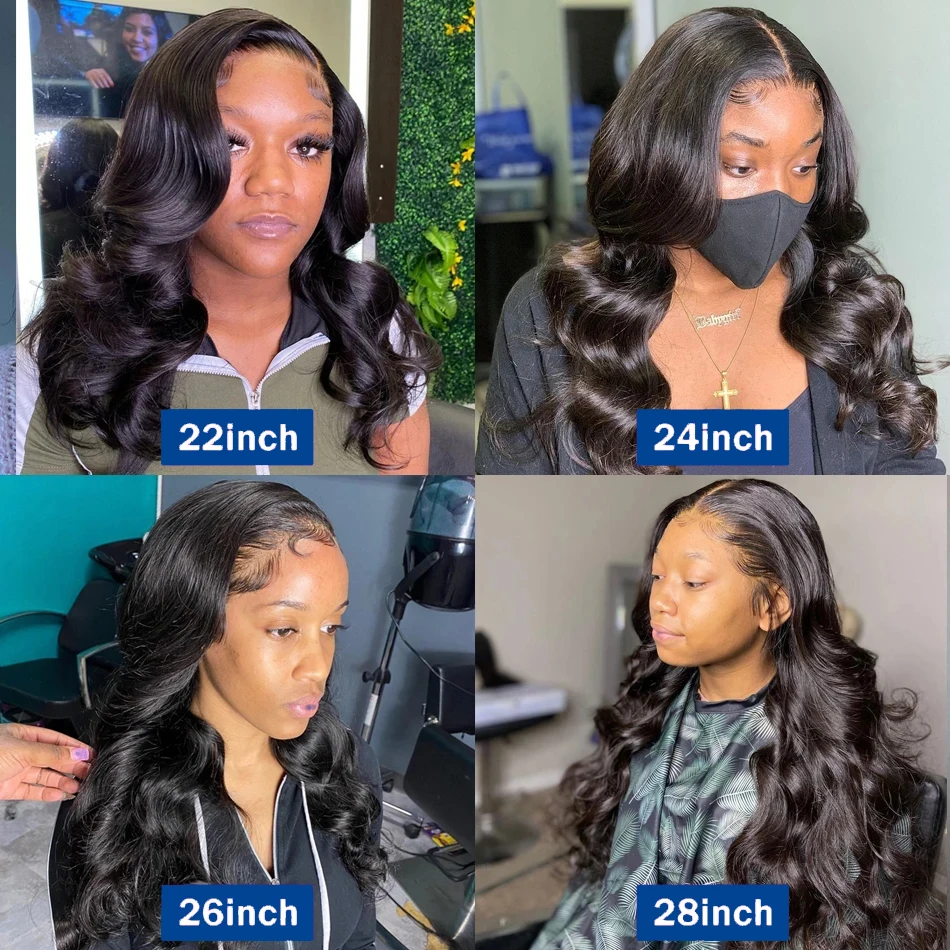 Body Wave 13x4 Lace Frontal Wigs Human Hair 250% Density Wigs Brazilian Hair Pre Plucked Lace Front Human Hair Wigs For Women