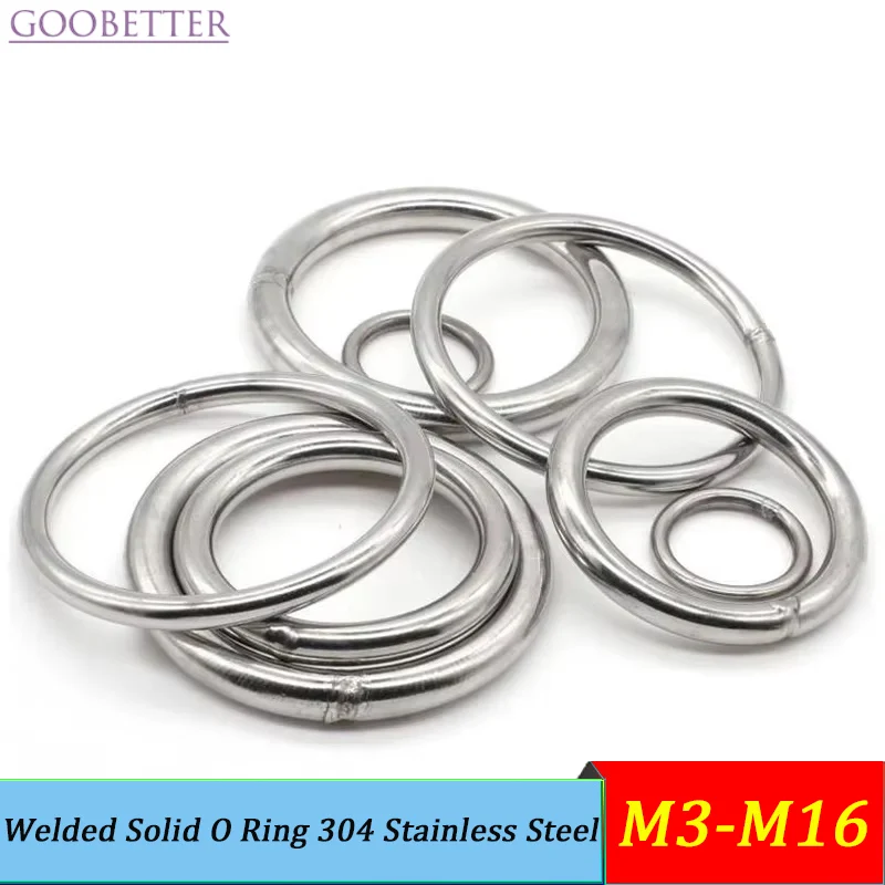 Welded Solid O Ring 304 Stainless Steel Lifting Eye Nut M3-M16 Boat Yacht Hoisting Hammock Yoga Hanging Loop Durable Rustproof
