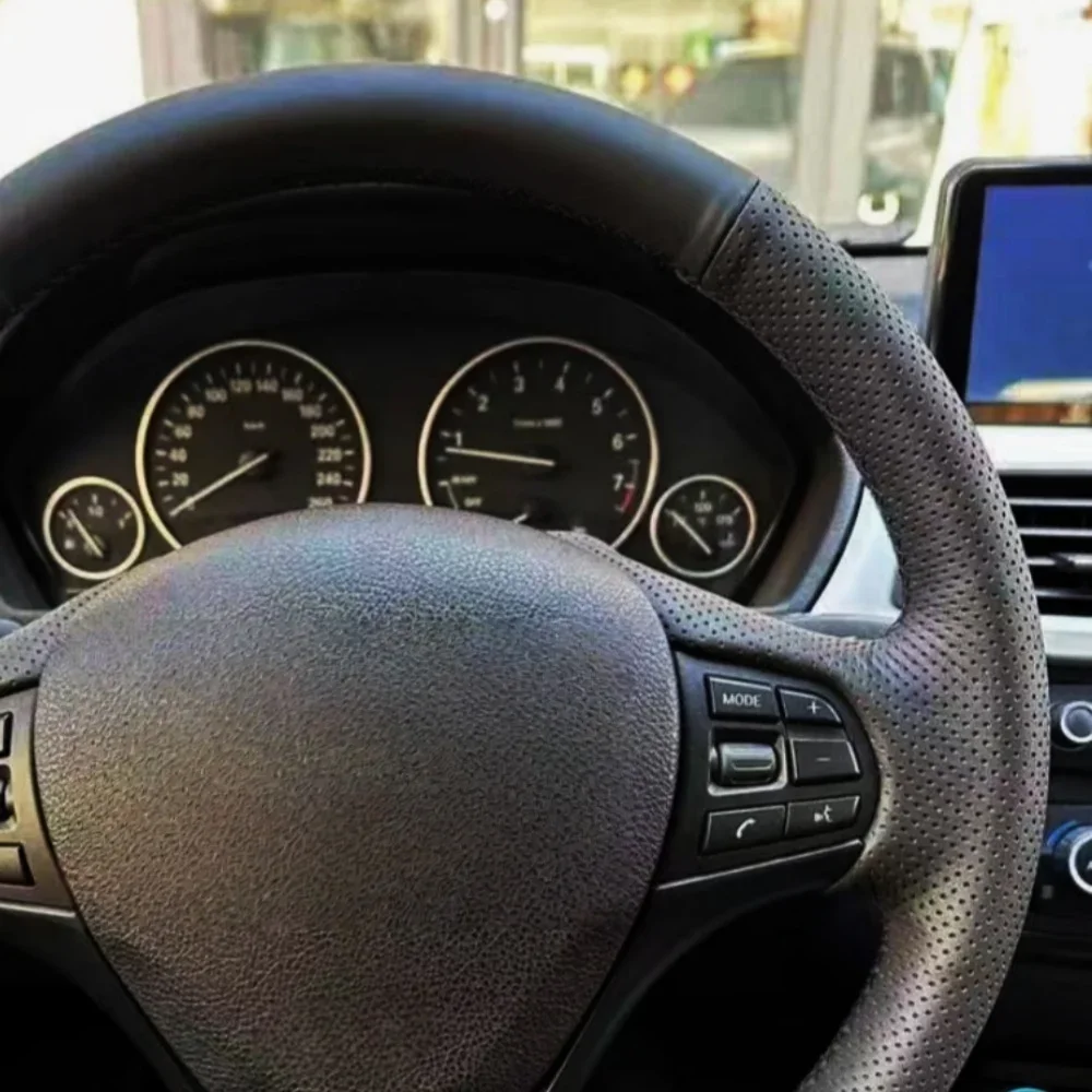 Customization Car Steering Wheel Cover Accessories Hand Sewing F31 F34 F20 F21 F22 F23 Microfiber Leather Non-Slip For BMW F30