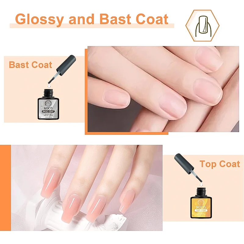 NOCIS 4-Color Poly Gel Nail Extension Kit - Strong & Durable Builder Gel with Compact UV Nail Lamp - Achieve Salon-like Results gallery 3