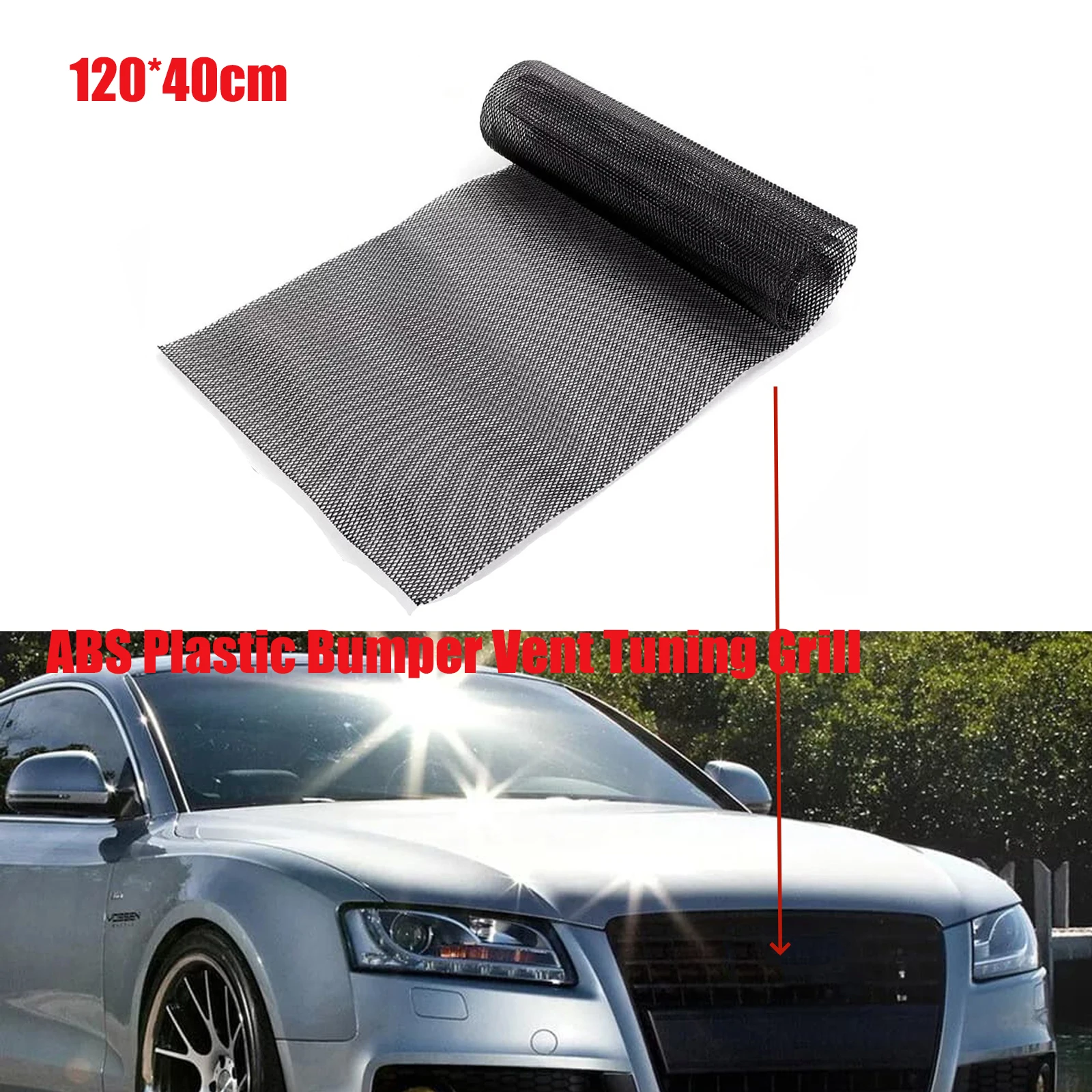 

Car Racing Grills 3D ABS Plastic Racing Honeycomb Bumper Vent Tuning Grill Mesh Spoiler 120X40cm Racing Grills Car Accessories